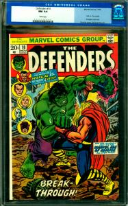 Defenders #10 CGC Graded 9.4