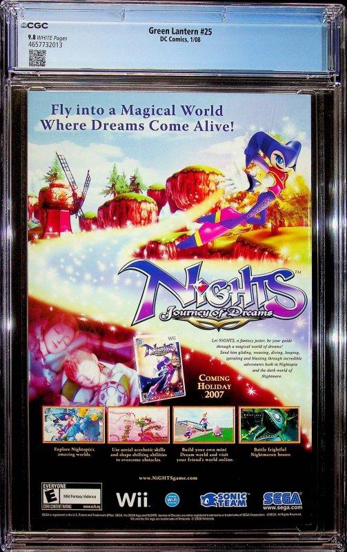 Green Lantern #25 Direct Edition (2008) - CGC 9.8 - Cert#4657732013