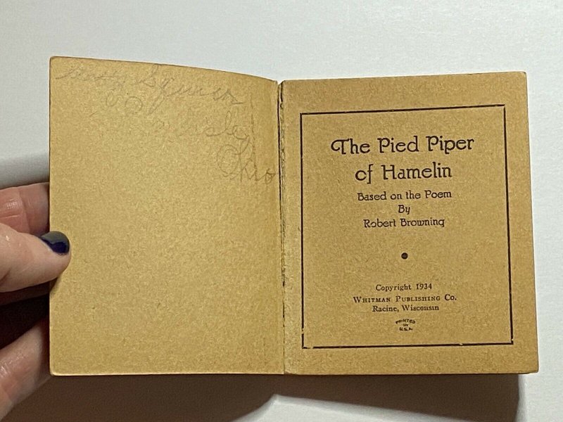 Pied Piper of Hamlin 1934 Wee Little Book #513 Whitman