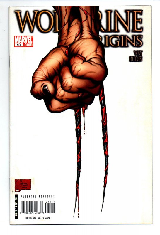 Wolverine Origins #10 - 1st Daken Two Claw Variant - KEY - 2007 - VF/NM 