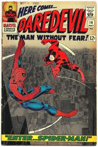 DAREDEVIL 16 & 17 (1966) 4.5VG+  John Romita1st SPIDER-MAN!  2pt Story