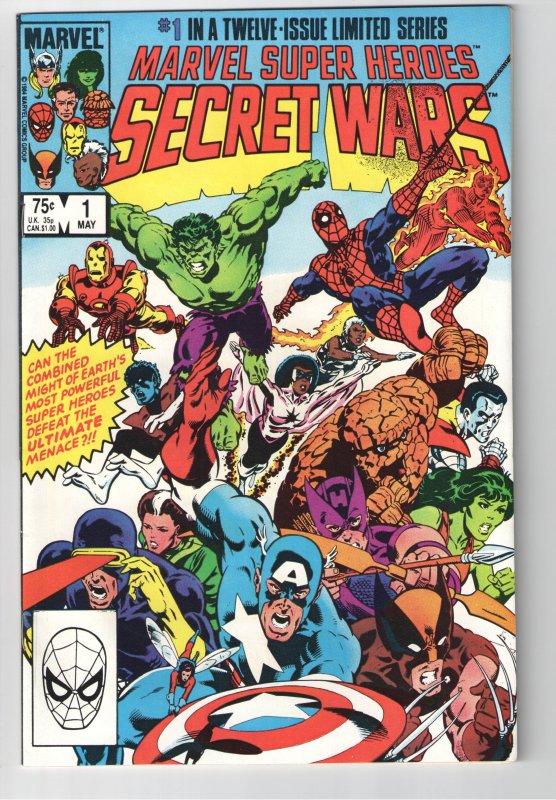 MARVEL SUPER HEROES SECRET WARS #1 NM+;9.4;MISPRINT COVER; + BLUE GALACTUS!
