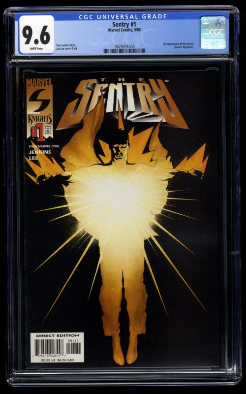 Sentry #1 CGC NM+ 9.6 White Pages 1st Sentry!