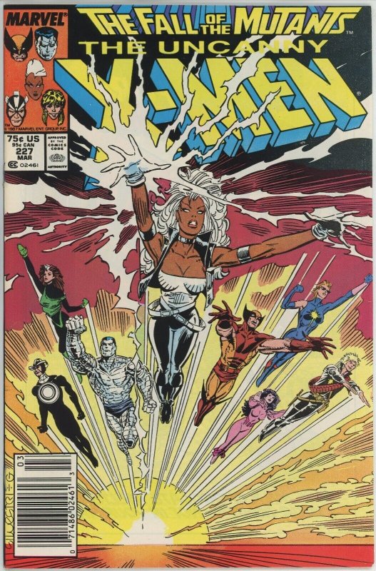 Uncanny X-Men #227 (1963) - 7.5 VF- *Fall of the Mutants Conclusion* Newsstand