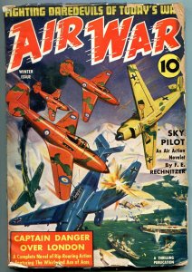 Air War Pulp Winter 1941-Captain Danger Over London- Sky Pilot G/VG