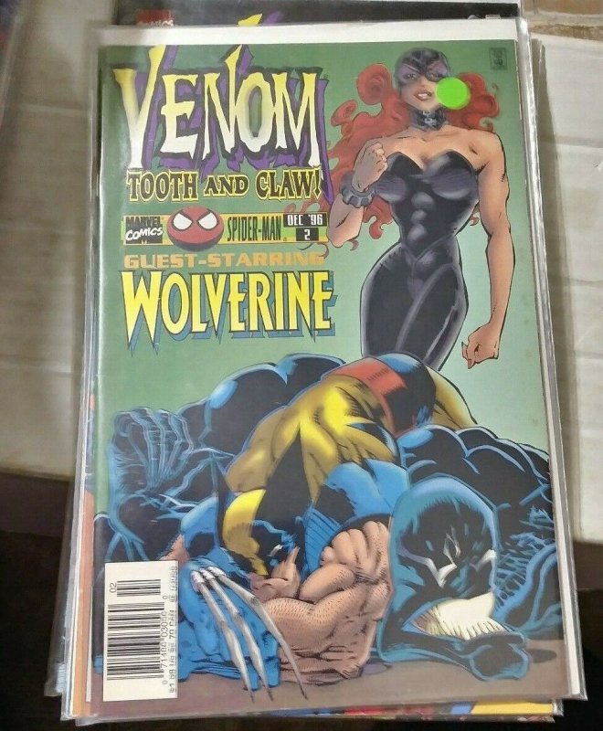 VENOM-TOOTH AND CLAW  #2  1996 marvel  MINI SERIES  WOLVERINE SPIDER MAN