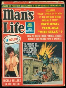 MAN'S LIFE MAGAZINE NOV 1963-ANGELA SELLERS-ROCKET BOMB VG-