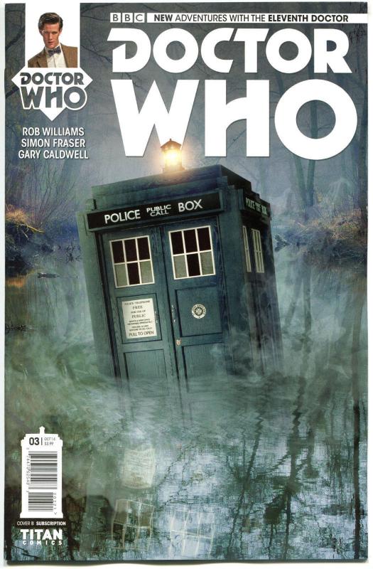 DOCTOR WHO #3 B, NM, 11th, Tardis, 2014, Titan, 1st, more DW in store, Sci-fi