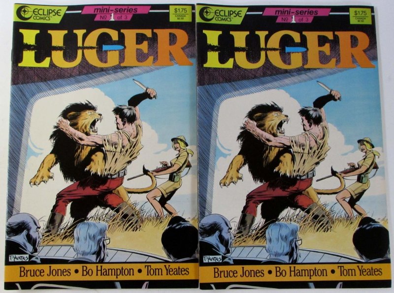 Luger Lot of 2 #1 x2 Eclipse Comics (1986) VF/NM 1st Print Comic Books