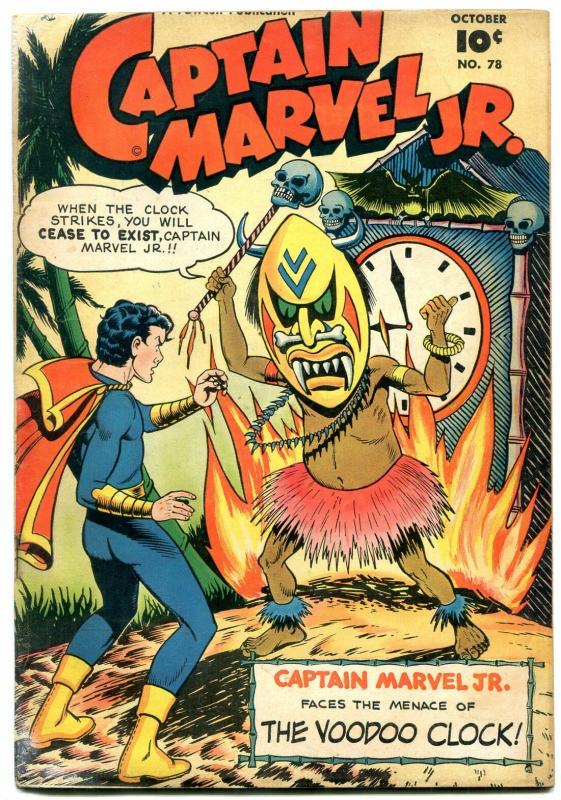 Captain Marvel Jr. #78 1949- Fawcett Golden Age- Voodoo clock G 