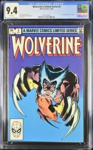 Wolverine Limited Series #2 1982 Marvel Comics CGC 9.4 1st Yukio White Pages 007