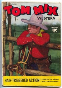 Tom Mix Western #2 1948- Fawcett photo cover comic VG+
