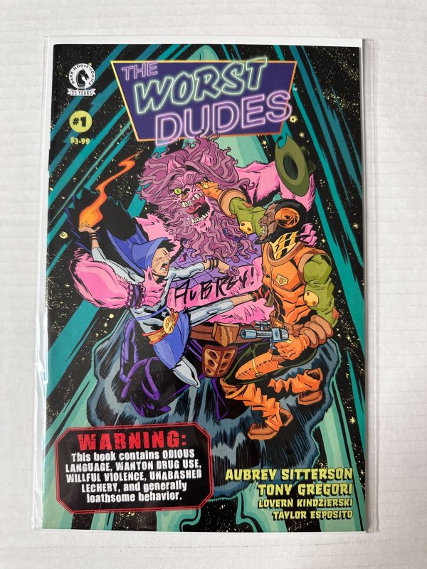 The Worst Dudes #1 (2021) signed by Aubrey Sitterson w/CoA