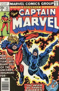 Marvel Captain Marvel #53 (1977) Inhumans VF- 7.5 Comic Book