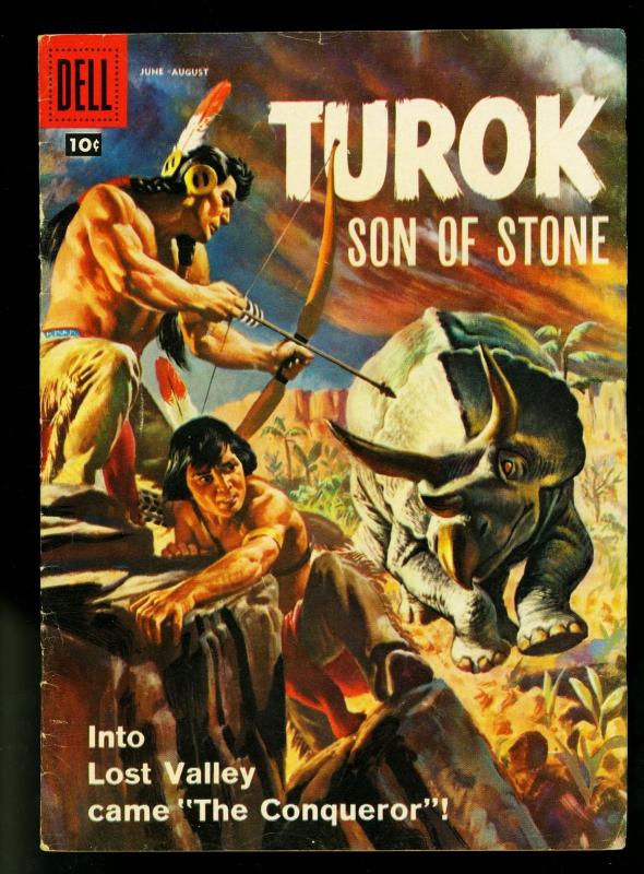 Turok Son of Stone #12 1958- Dell Comics- Indians & Dinosaurs- FN+