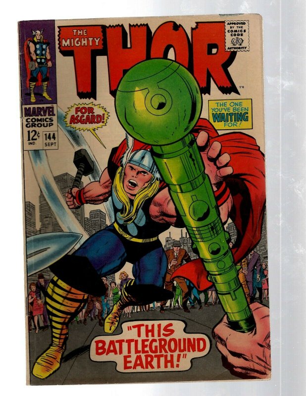 Mighty Thor # 144 VF- Marvel Comic Book Loki Odin Asgard Sif Avengers Hulk RB8