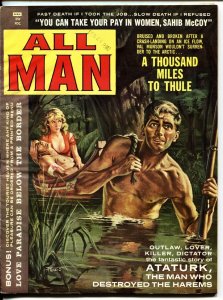 All Man April 1960-Swamp woman cover by Prezio-Harems-cheesecake