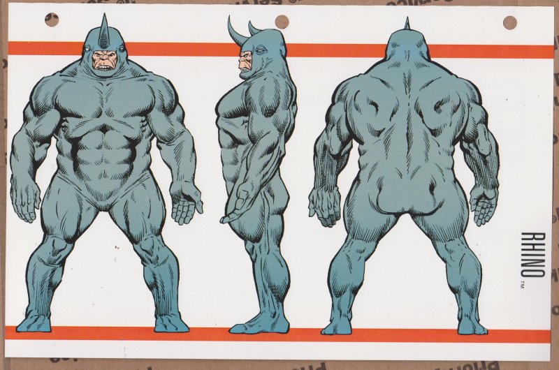 Official Handbook of the Marvel Universe Sheet - Rhino