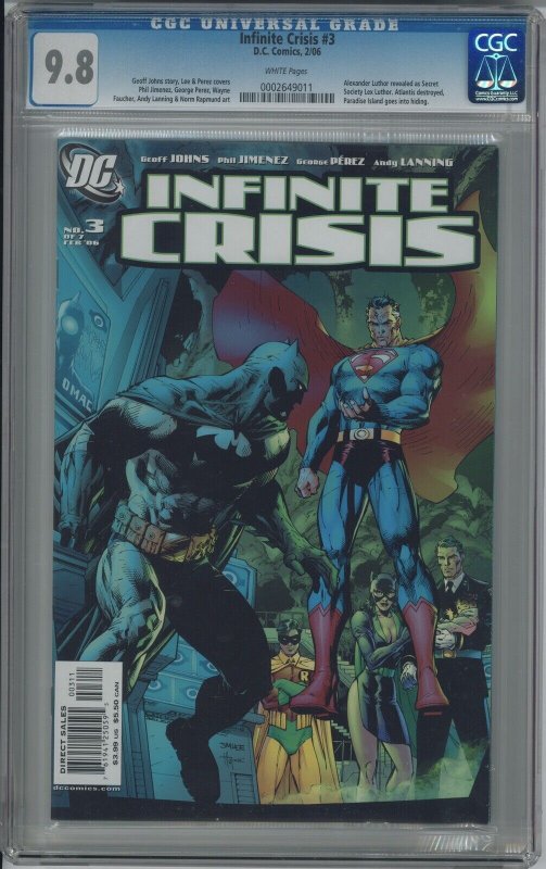 INFINITE CRISIS 3 CGC 9.8 NEW BLUE BEETLE Jaime Reyes JIM LEE COVER DCU Movie!!!