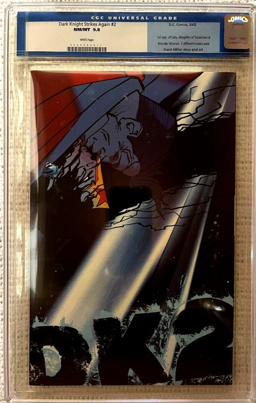 ?~DC~DARK KNIGHT STRIKES AGAIN #2~?~FRANK MILLER~1st LARA APPEAR~?~CGC 9.8~?