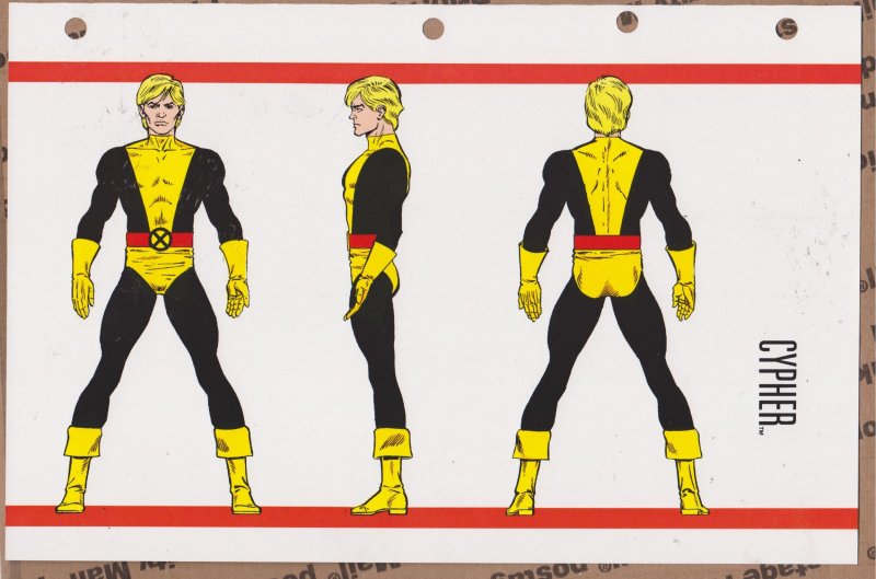 Official Handbook of the Marvel Universe Sheet- Cypher