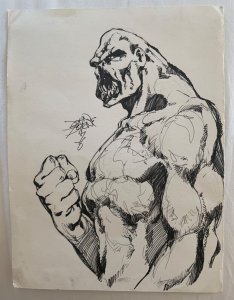 ORIGINAL Vintage SWAMP THING BY JOHN BYRNE COMIC ART SKETCH!