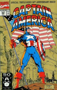 Captain America (1st Series) #383 VF ; Marvel | Jim Lee Ron Lim cover