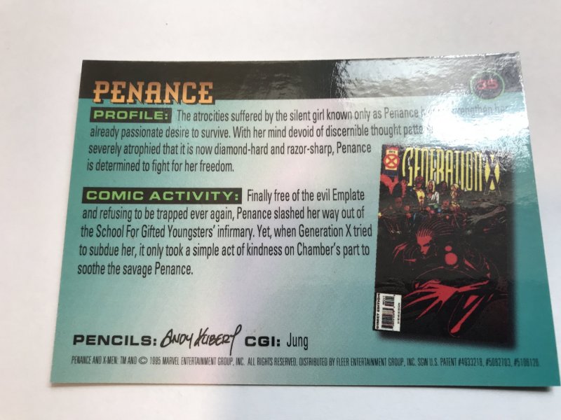 PENANCE #35 card : 1995 Fleer Ultra X-men Chromium; NM/M, base, Kubert art