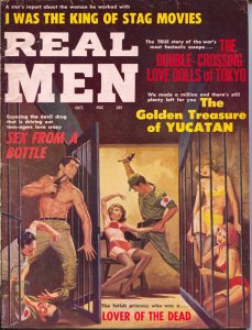 Real Men 10/1963-Stanley-WWII-Jap soldiers torture spicy women-cheesecake-VG