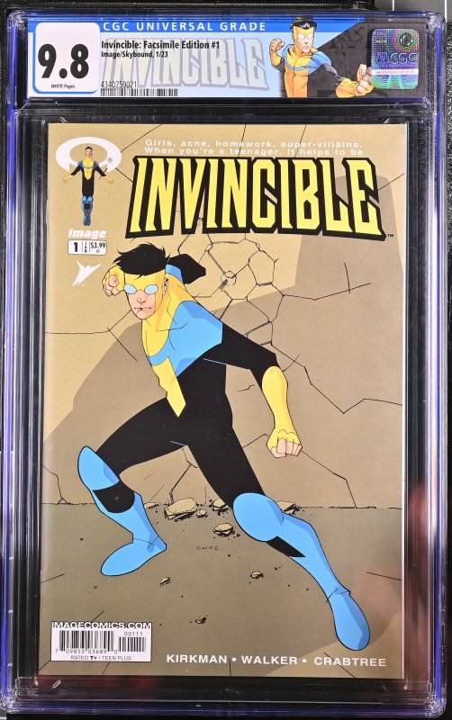 Invincible: Facsimile Edition 1 CGC 9.8 Reprints Invincible #1 (1/03)