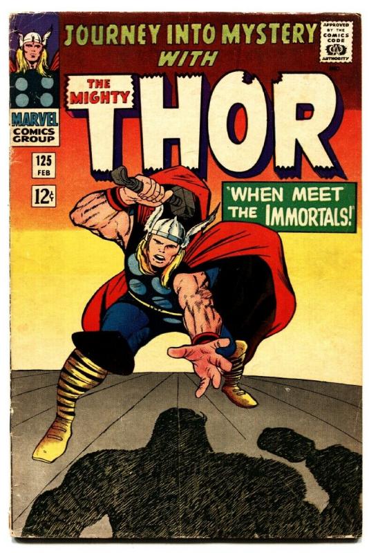 Journey Into Mystery #125 comic book 1966-comic book thor-marvel-jack kirby