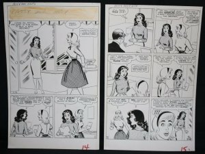 Patsy Walker #75 Two Pager - Vintage Stan Lee Signature - 1961 art by Al Hartley