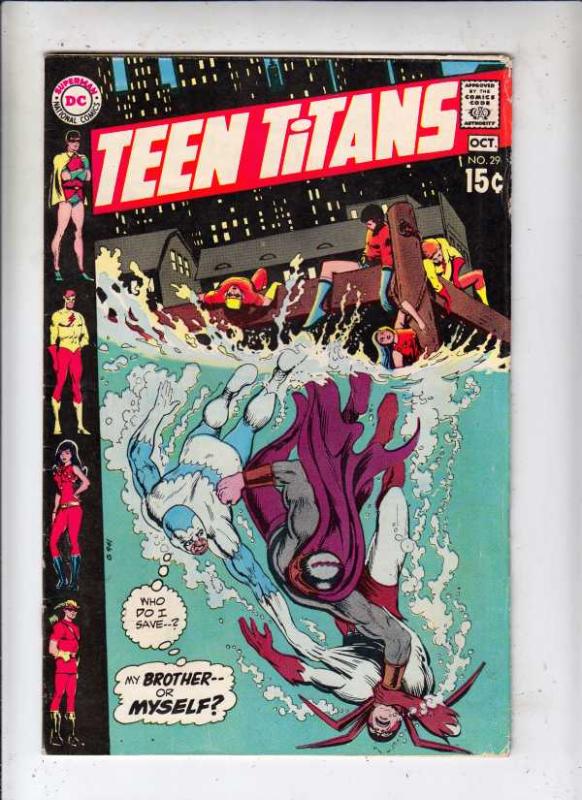 Teen Titans, The #29 (Oct-72) FN- Mid-Grade Kid Flash, Robin, Wonder Girl, Sp...