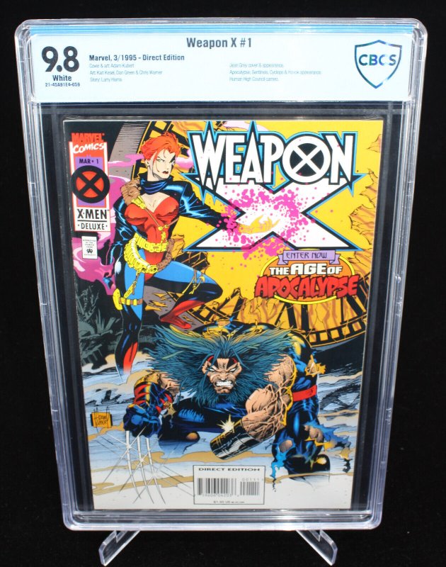 Weapon X #1 (CBCS 9.8) Adam Kubert Cover & Art - White Pages - 1995