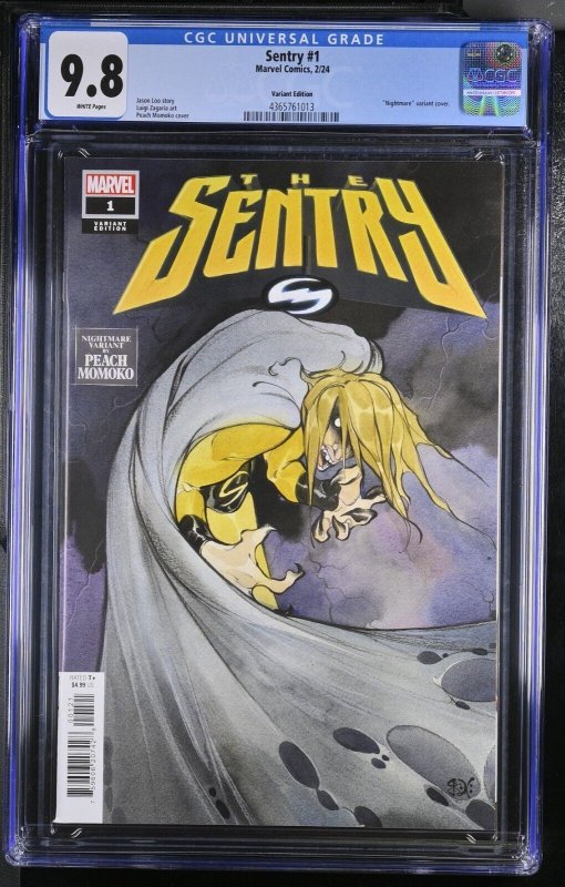 Sentry #1 CGC 9.8 1st App Ryan Topper Marvel 2023 Peach Momoko Nightmare Variant