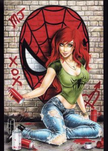 Mary Jane Spider-Man Graffiti 11 x17 Art Print Signed Dawn McTeigue (2016)