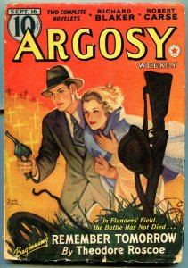 Argosy Pulp September 16 1939- Theodore Roscoe- Philip Ketchum- Belarski G/VG