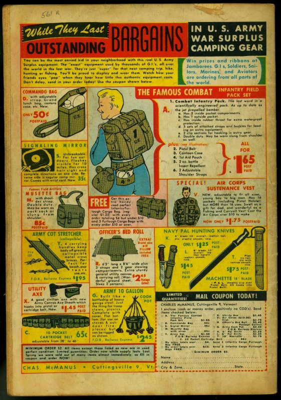 Adventures into the Unknown #12 1950-Frankenstein- Golden Age Horror Comic VG