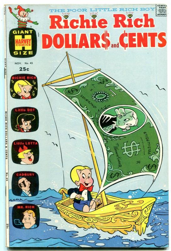 RICHIE RICH DOLLARS AND CENTS #45 1971-HARVEY COMICS VF