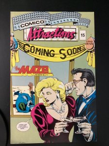 Comico, Attractions #15, Very Very HTF, Rare Preview Flyer, Adam Hughes! Look!