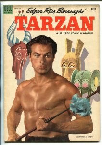 TARZAN #53 -1954-DELL-BURROUGHS-MARSH-LEX BARKER PHOTO COVER-fn