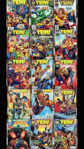 PRIME #1-15 (Marvel 1995) HIGH-GRADE Complete 2nd Series Set of 15! ULTRAVERSE