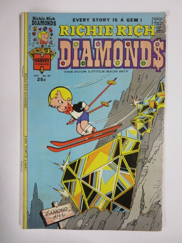 RICHIE RICH DIAMONDS #20 (Harvey, 10/1975) VERY GOOD MINUS (VG-)  