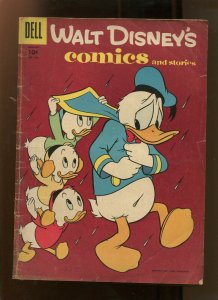 WALT DISNEYS COMICS AND STORIES #4 (6.0) RAINING COVER 1956