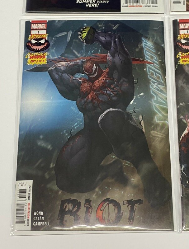 EXTREME CARNAGE BUNDLE SET ALPHA SCREAM PHAGE RIOT TOXIN AGONY MARVEL 2021