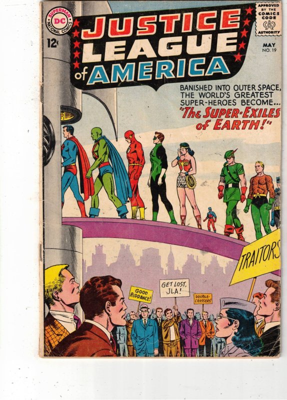 Justice League of America #19 1963 PRICE DROP VG/FN Super-Exiles Of Earth COVELL
