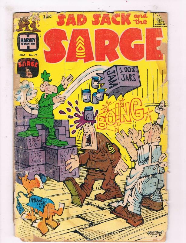 Sad Sack & The Sarge # 74 GD 1967 Harvey Silver Age Comic Book Army JH2