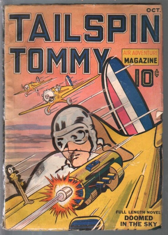 PULP:  Tailspin Tommy Air Adventure Magazine #1 10/1936-CJH-Hal Forrest-VG-