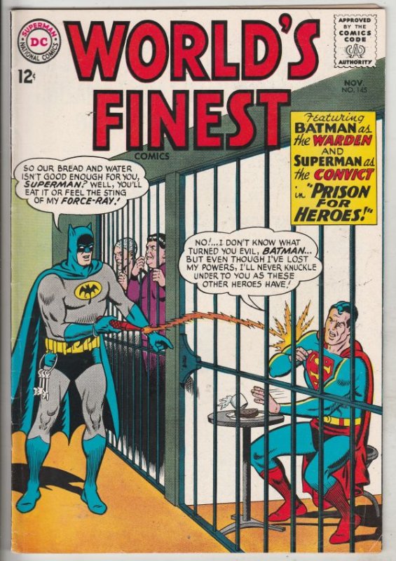 World's Finest #145 (Nov-64) FN/VF+ High-Grade Superman, Batman