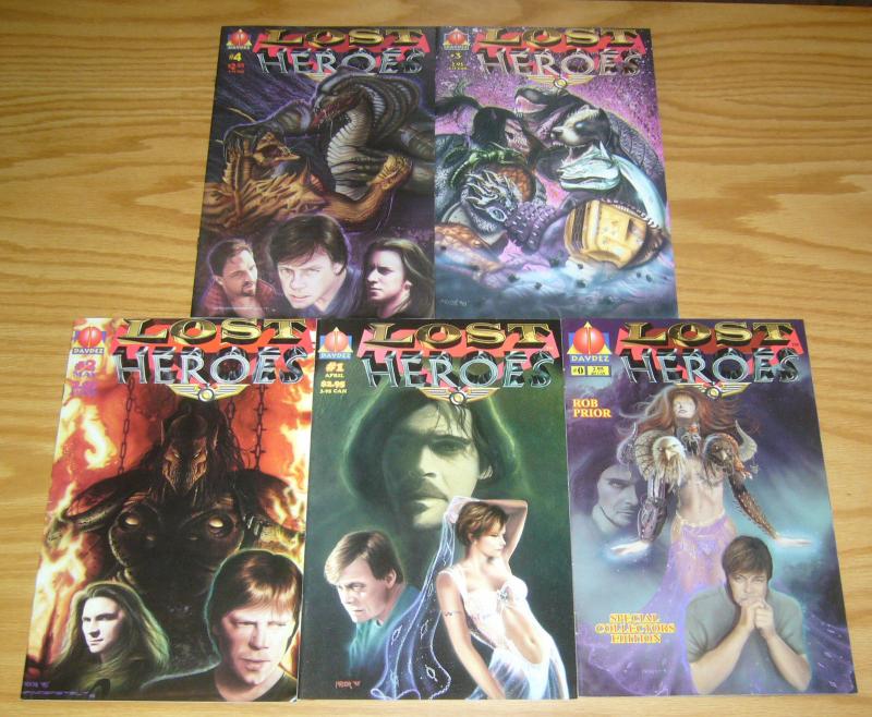 Lost Heroes #0 & 1-4 VF/NM complete series - mark hamill covers - davdez 2 3 set 